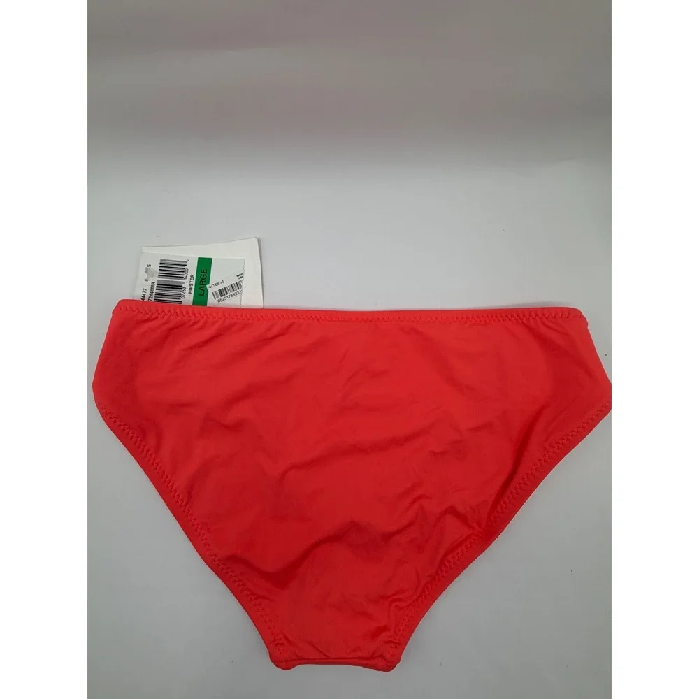 Becca by‎ Rebecca Virtue Hipster Bikini Bottom Women Large Coral Macrame  NEW